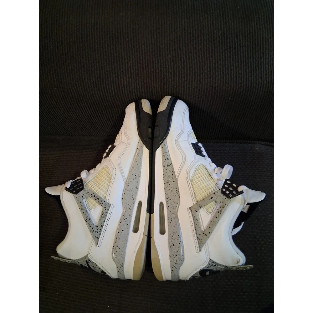 Jordan 4 Retro White Cement 2016 Mens Size 9.5 Sneakers 840606-192 Nike Air Logo